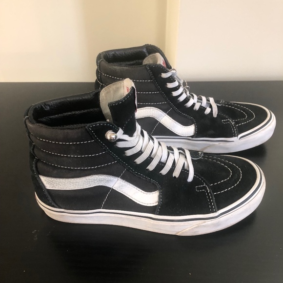 Vans black and white classic sk8-hi sneakers - Picture 1 of 4